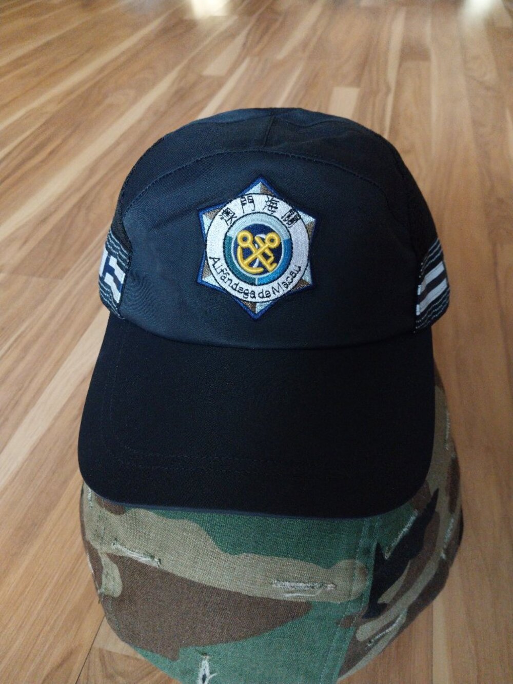 Macau Customs 7-Panel Adjustable Baseball Cap Size Large